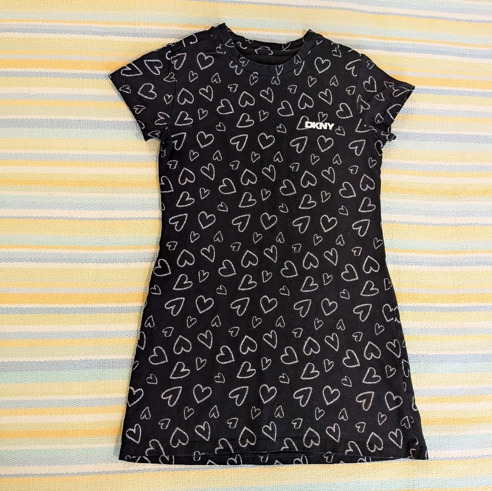 🛍️ BUNDLE ONLY • DKNY heart Print Tunic Dress Size 7